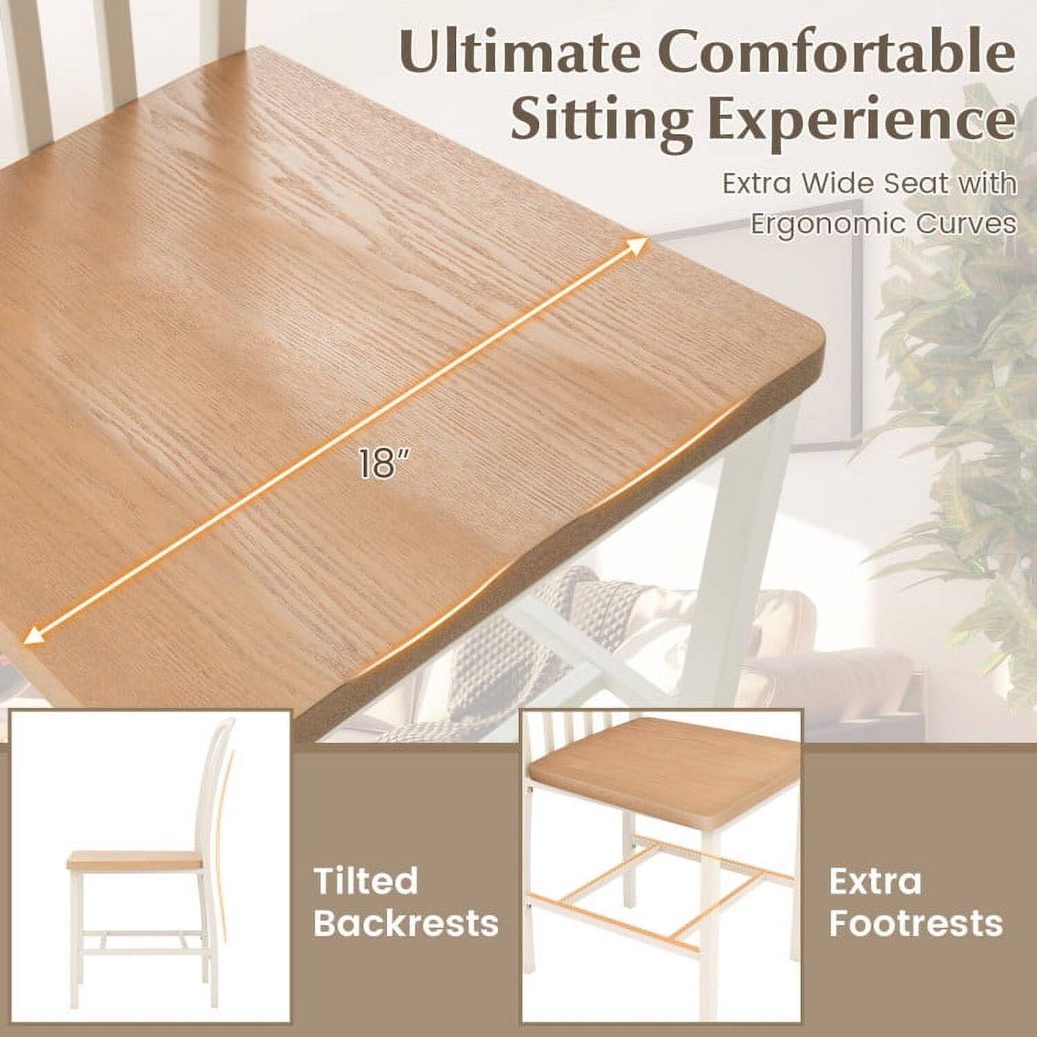 Ultimate Comfortable Sitting Experience  
Extra Wide Seat with Ergonomic Curves  
18" Tilted Backrests  
Extra Footrests