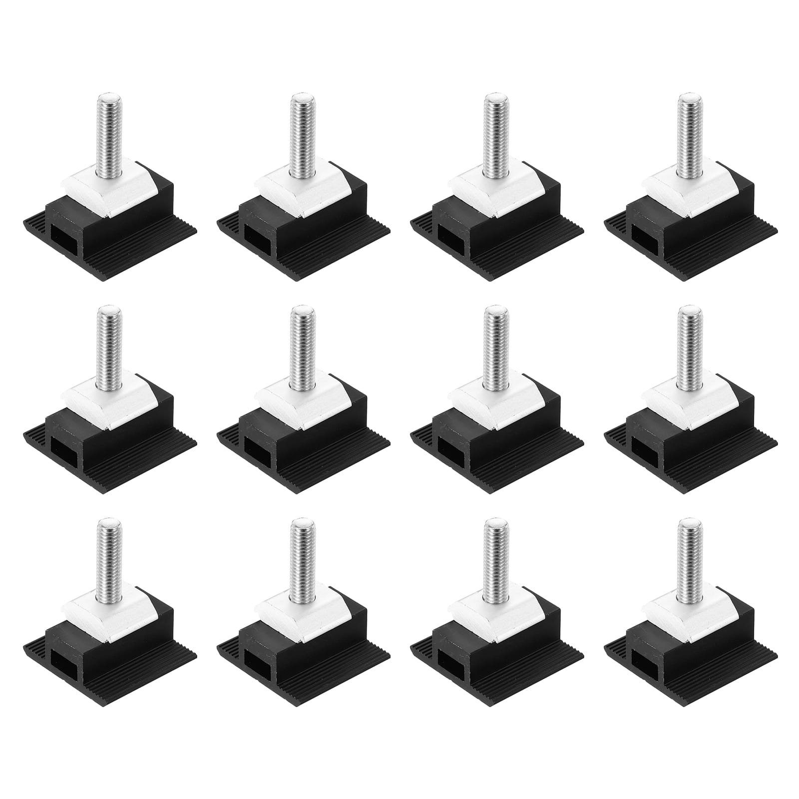 Unique Bargains - Adjustable Solar End Clamp Aluminum 35mm for Solar Panel Mount Bracket Roof Mounting System - Black