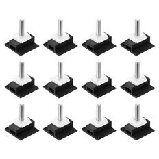 Front. Unique Bargains - Adjustable Solar End Clamp Aluminum 35mm for Solar Panel Mount Bracket Roof Mounting System - Black.