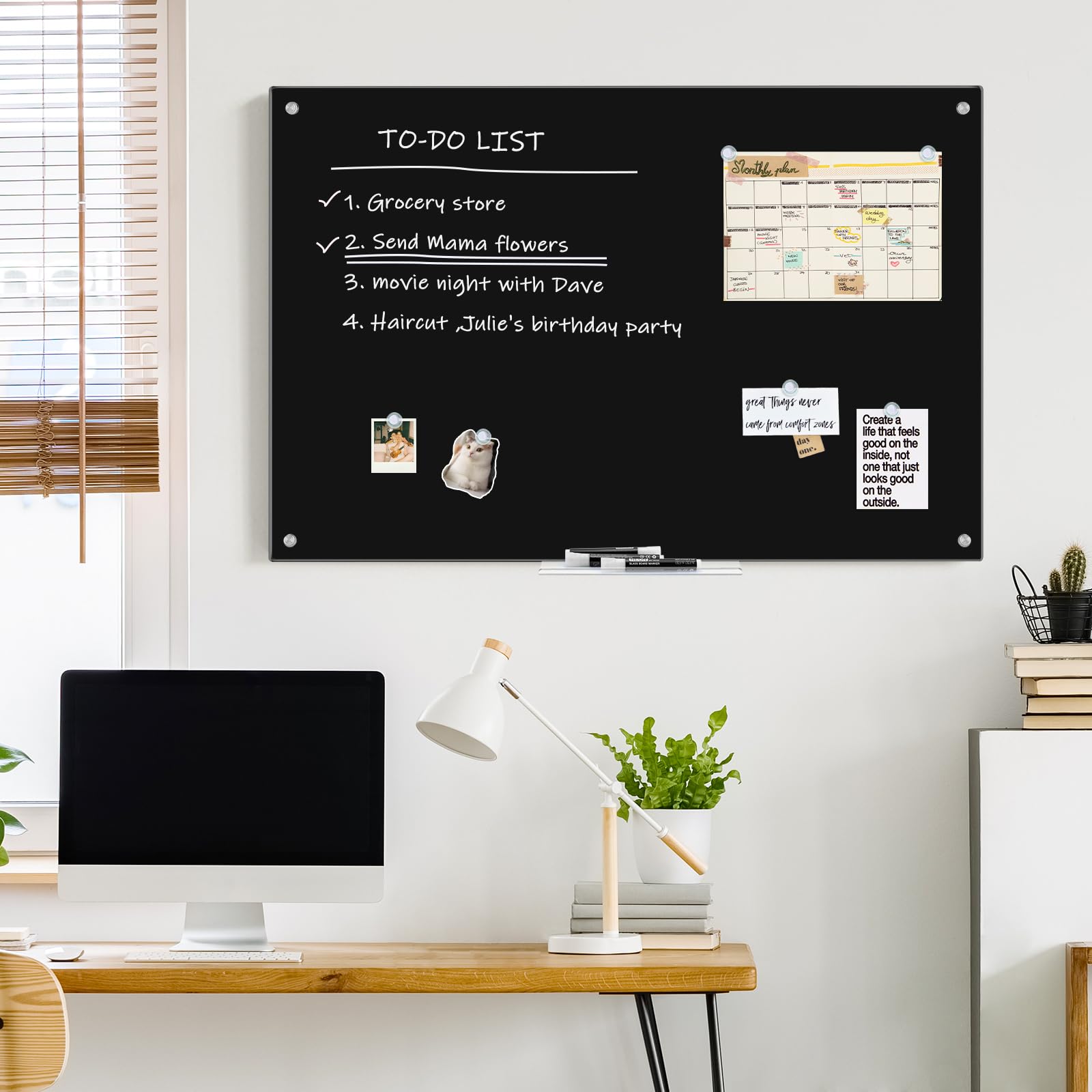 TO-DO LIST

1. Grocery store
2. Send mama flowers
3. Movie night with Dave
4. Haircut, Julie's birthday party

Create a life that feels good on the inside, not one that just looks good on the outside.