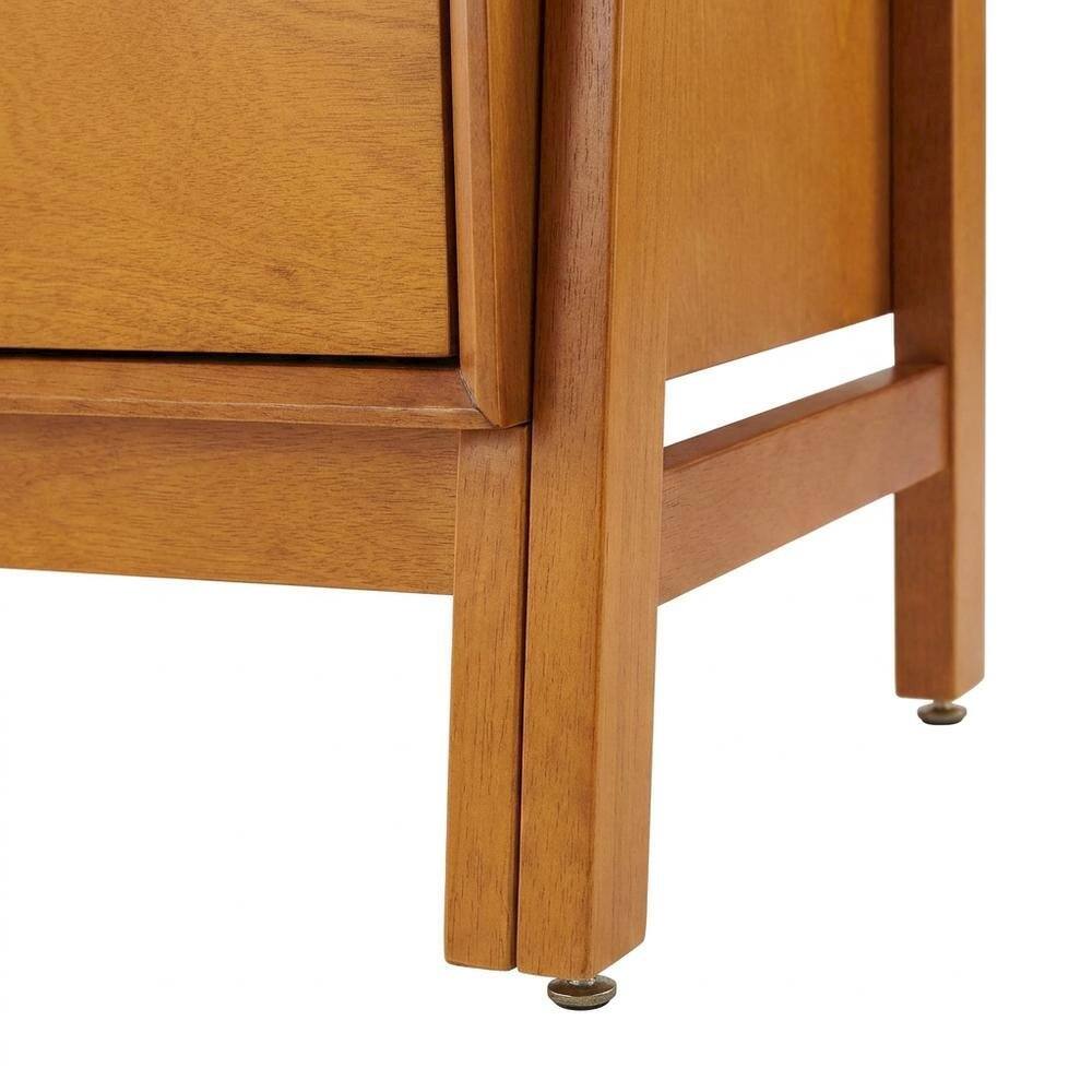 Alt View 2. FurniFact - Large Acorn Finish Freestanding Shelves with Anti-Tip Hardware - Acorn.