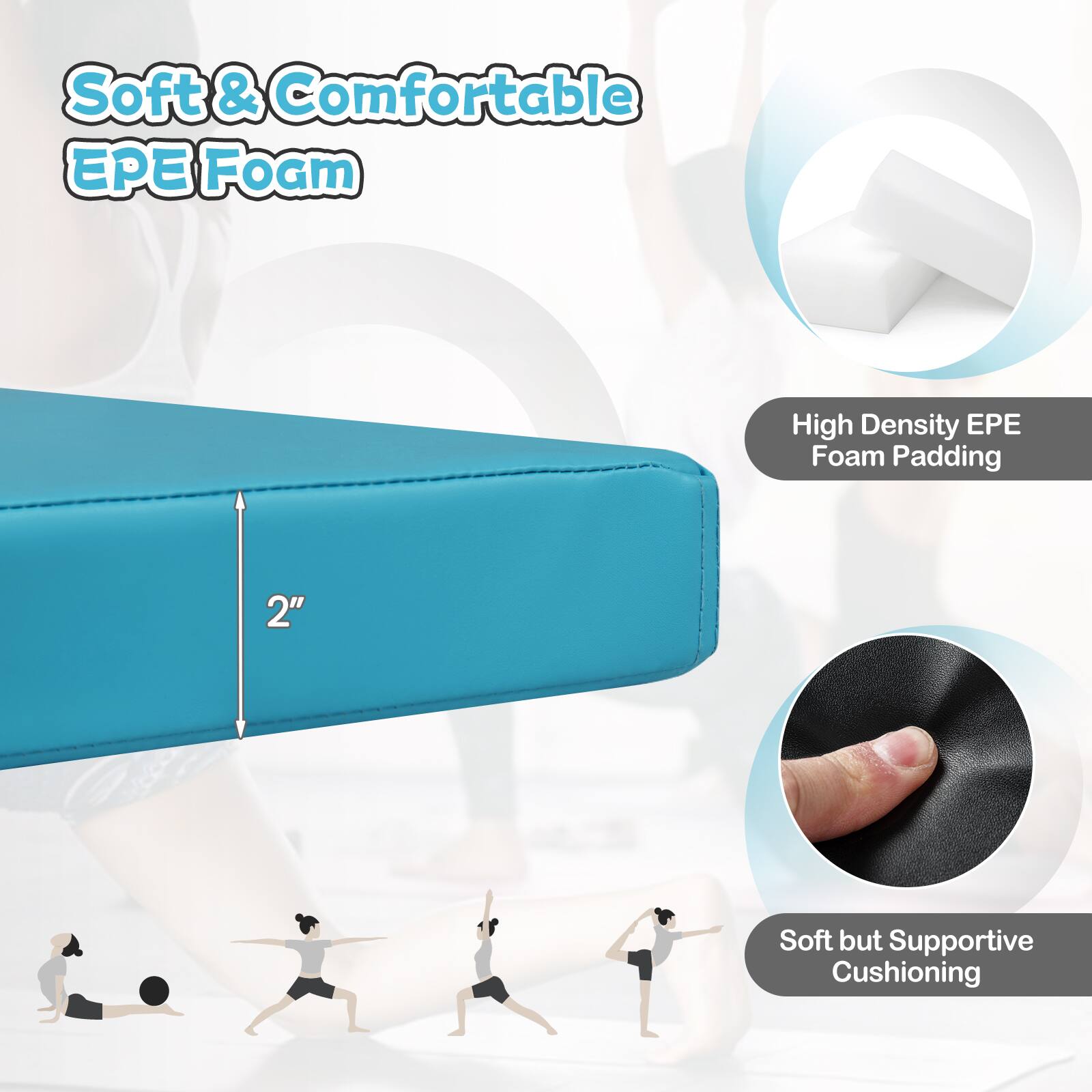 Soft & Comfortable EPE Foam

High Density EPE Foam Padding

2"

Soft but Supportive Cushioning