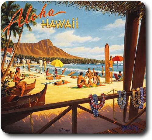 Front Standard. Allsop - Mouse Pad (Vintage Hawaii).