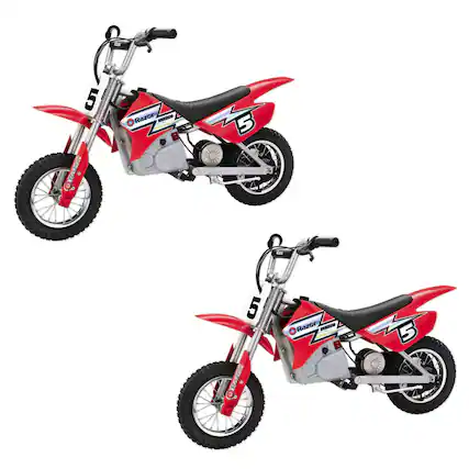Front. Razor - MX350 Dirt Rocket Electric Motocross Motorcycle Dirt Bike (2 Pack) - Red.