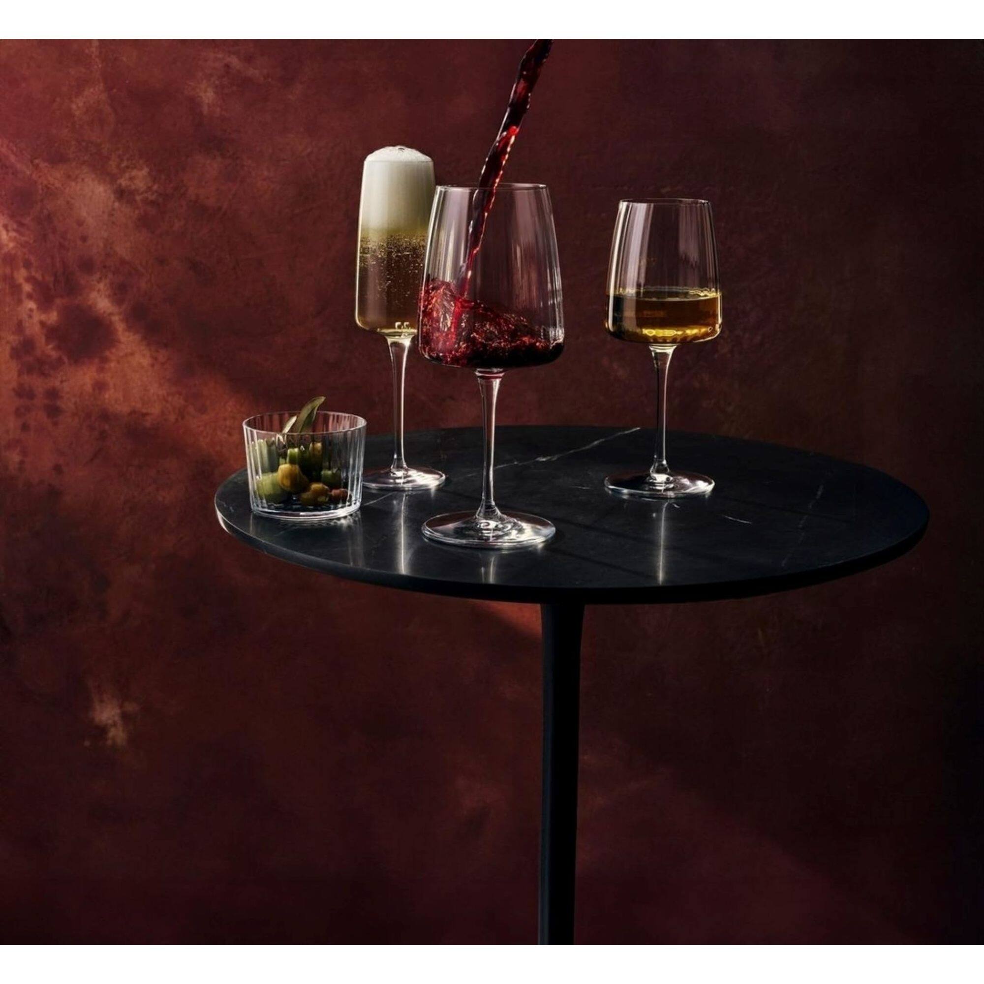 Alt View 1. Bormioli Rocco - Bormioli Rocco Exclusiva Rum Tumblers, Set of 12, 7.25 Oz Ribbed Glasses - Clear.