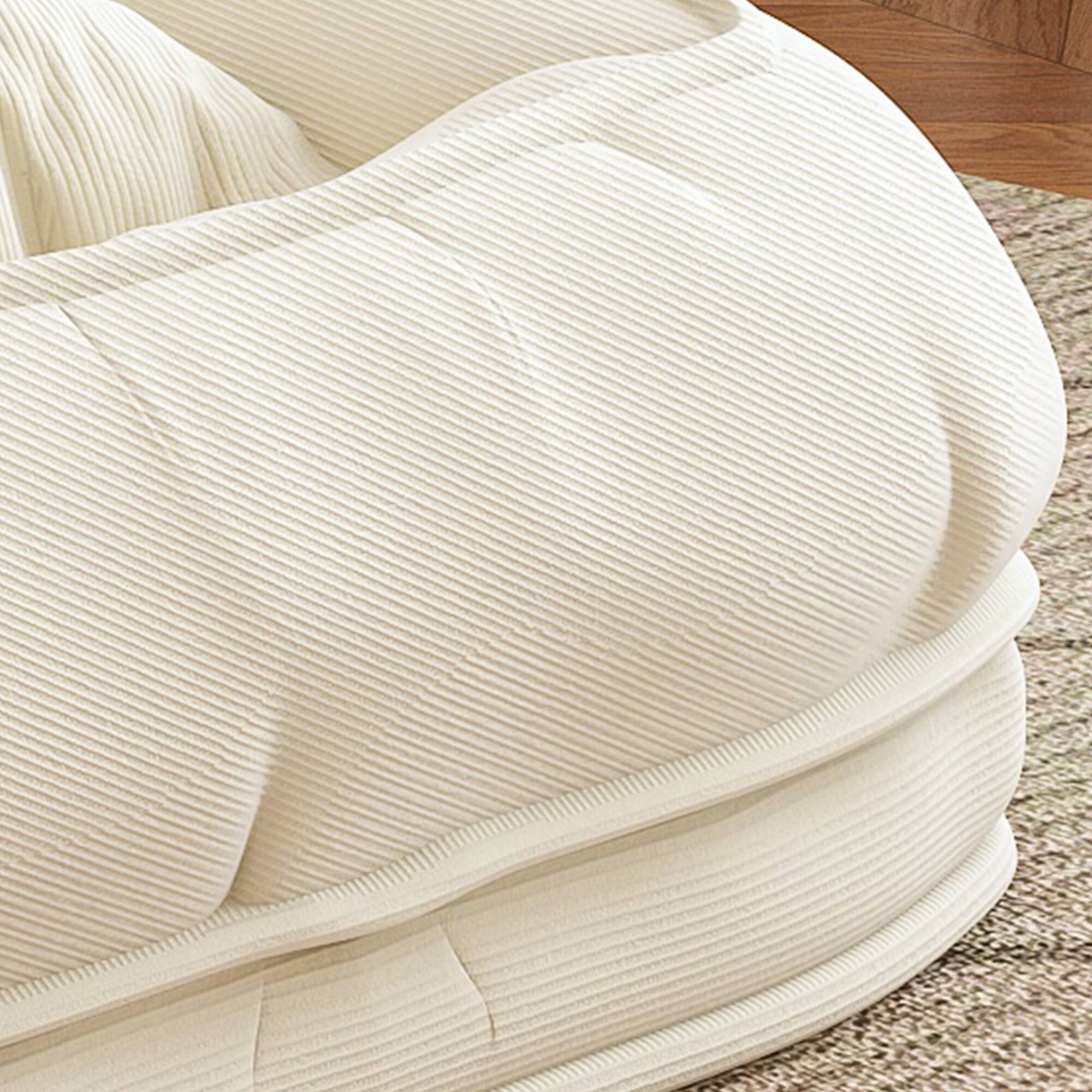 Alt View 10. GOODSILO - Upholstered Foldable Adjustable Sofa Bed with Pillows for Adults and Pets - Off White.