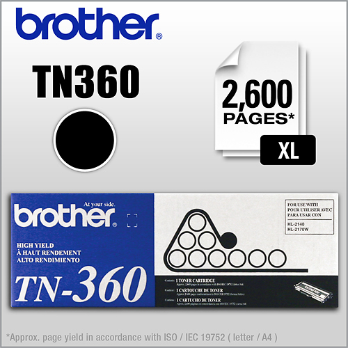 Brother - TN-360 High-Yield Toner Cartridge - Black