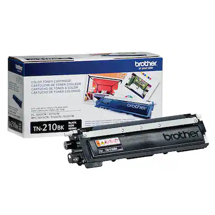 Front. Brother - TN-210BK Toner Cartridge - Black.