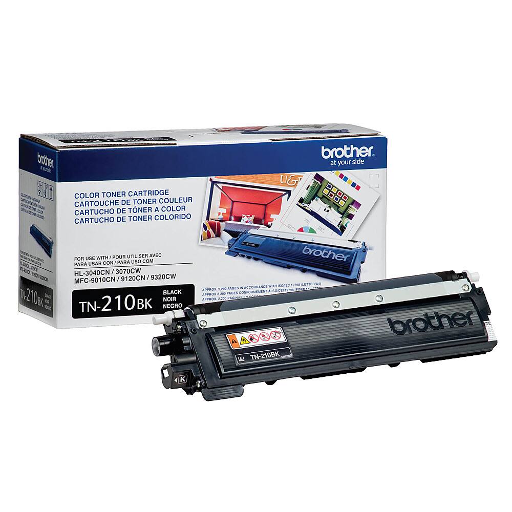 Front. Brother - TN-210BK Toner Cartridge - Black.
