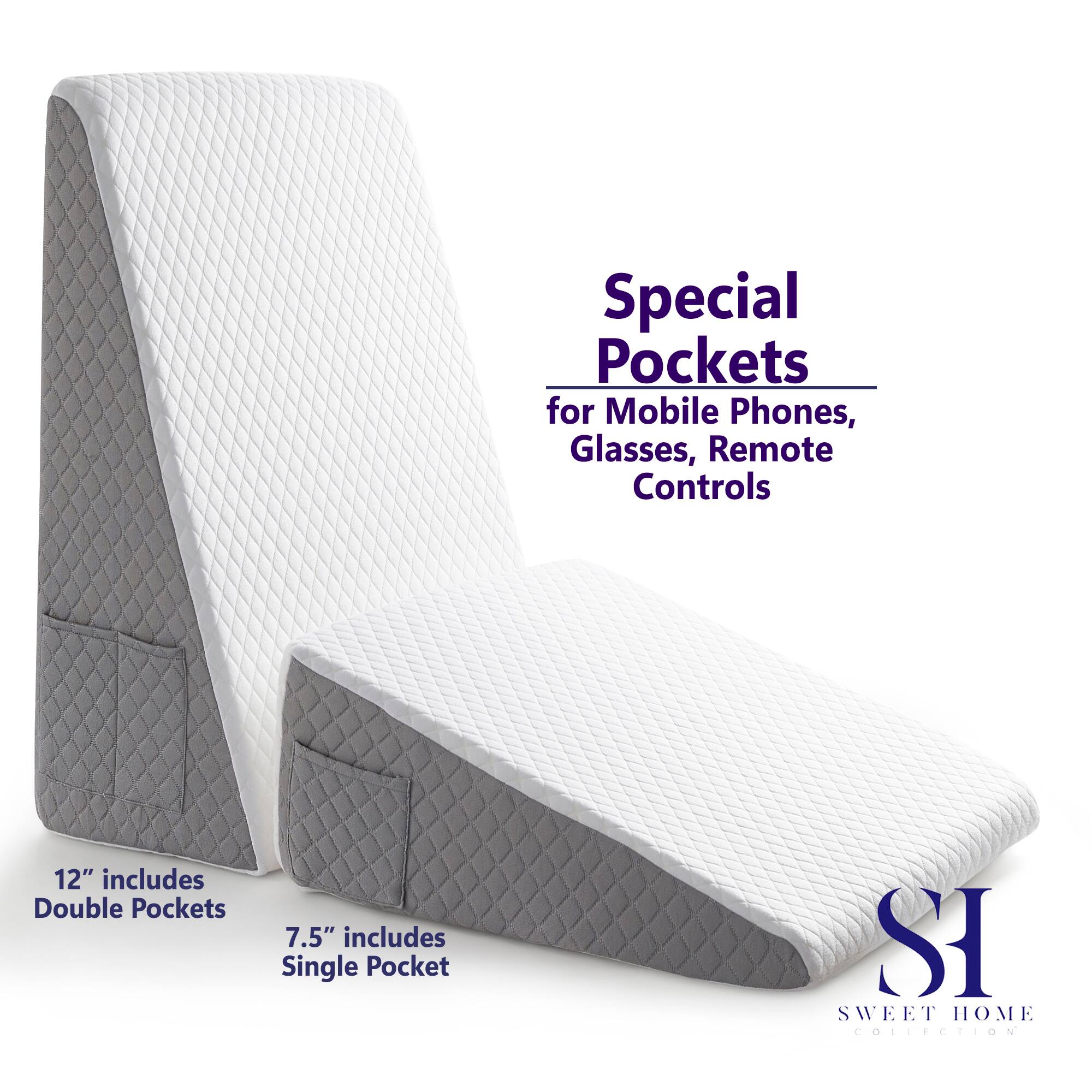 Special Pockets for Mobile Phones, Glasses, Remote Controls

12" includes Double Pockets

7.5" includes Single Pocket

SI SWEET HOME COLLECTION