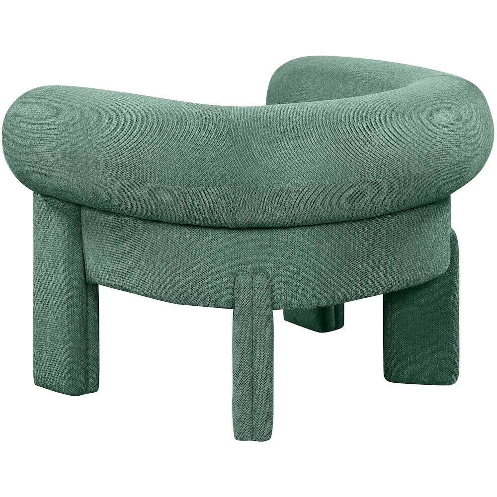 Alt View 4. Meridian Furniture - Stefano Green Polyester Fabric Accent Chair - Green.