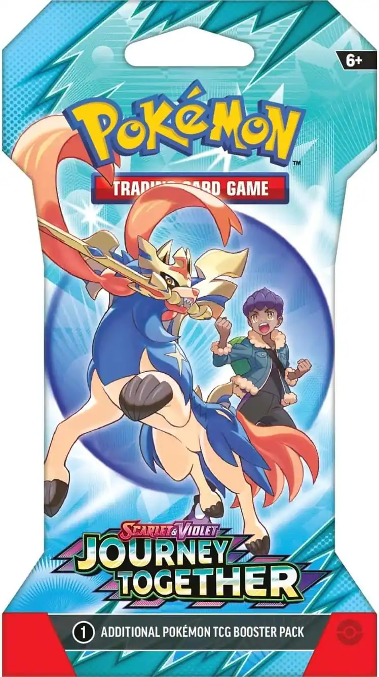6+ Pokémon™ Trading Card Game  
Scarlet & Violet Journey Together  
1 Additional Pokémon TCG Booster Pack
