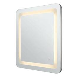 Elegant Decor - Genesis 24in x 30in soft edge LED mirror - Glossy White