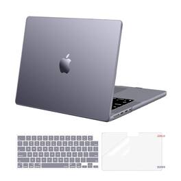 mosiso - MacBook Pro 14-inch Hard Shell Case for A3427 A3426 A3434 A3112 A3185 A3401 A2918 A2992 A2779 A2442 - Space Gray Clear