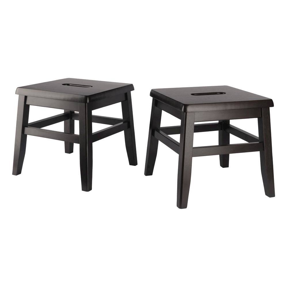 Front. FurniFact - 2-PC Conductor Stool Set - Coffee.