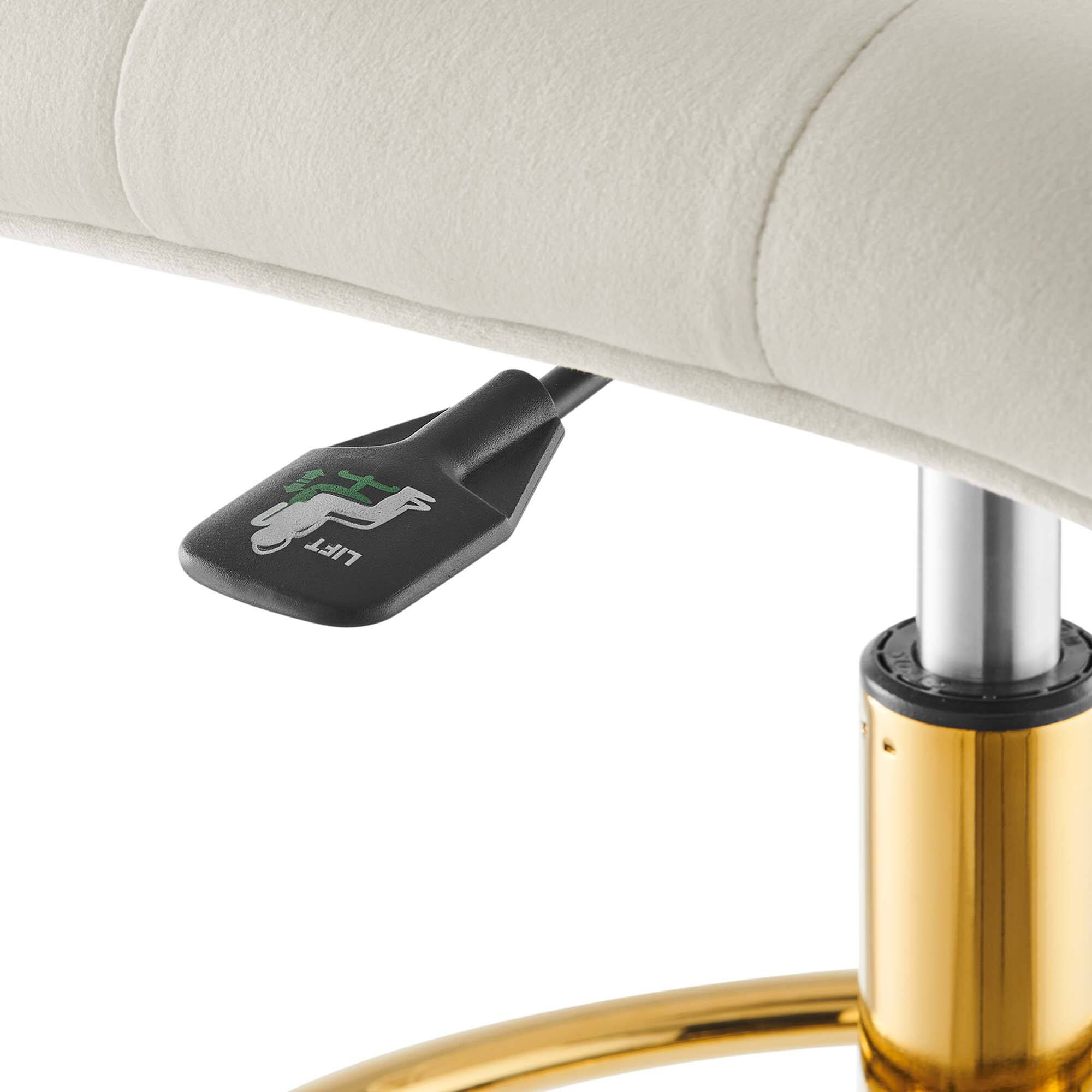 Alt View 2. Modway - Prim Armless Performance Velvet Drafting Chair by Modway - White.