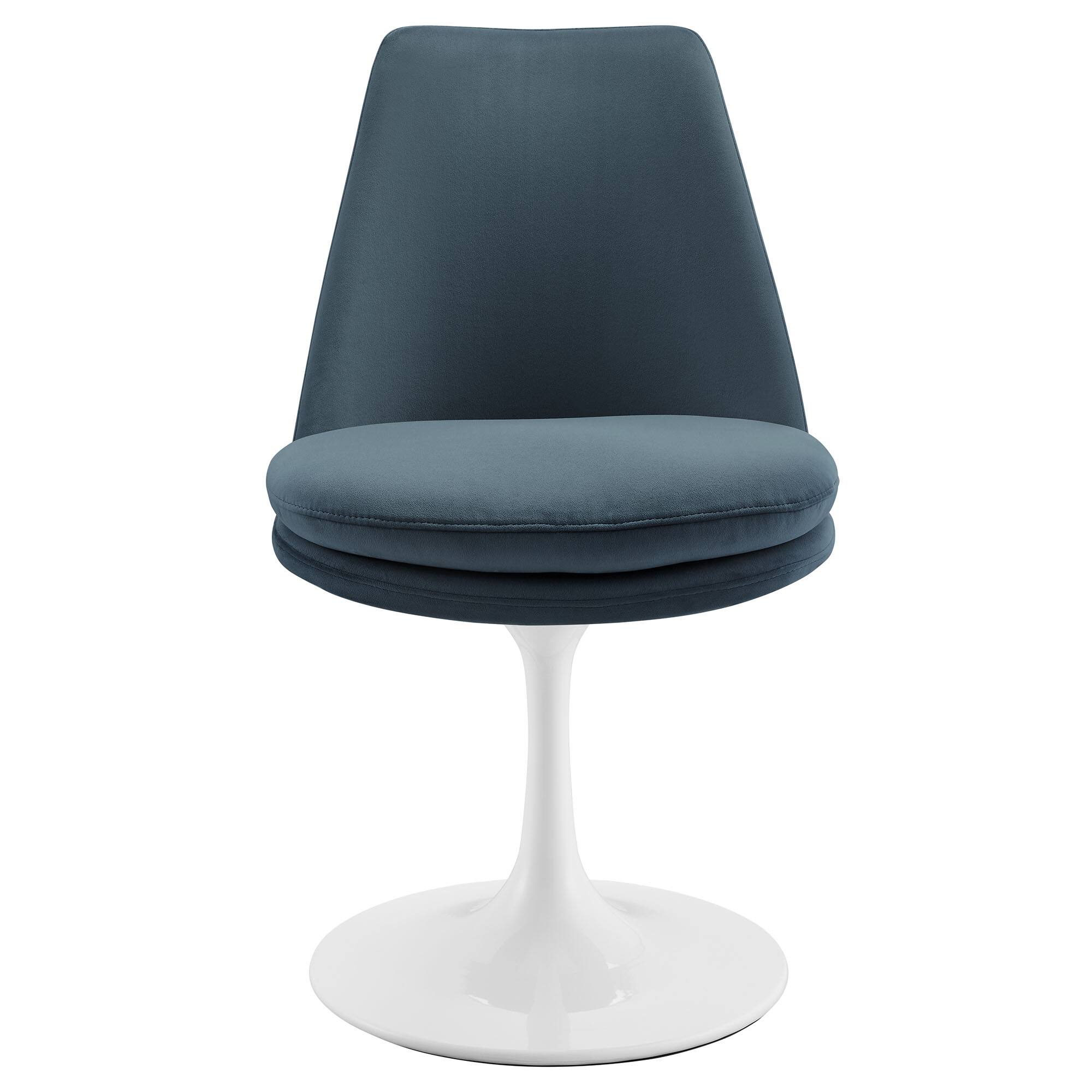 Alt View 2. Modway - Lippa Swivel Dining Performance Velvet Side Chair by Modway - Blue.