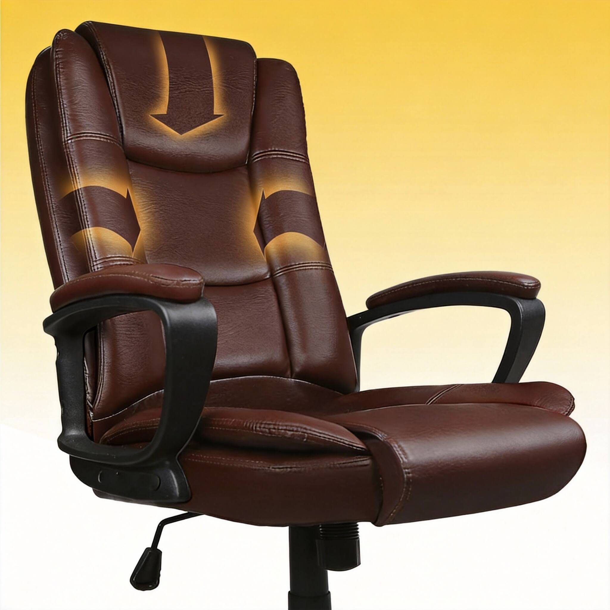 Alt View 3. Frangdom - Heavy Duty Ergonomic High Back Executive Office Chair - Brown 400lbs Big Tall Heavy Duty Design Ergonomic.