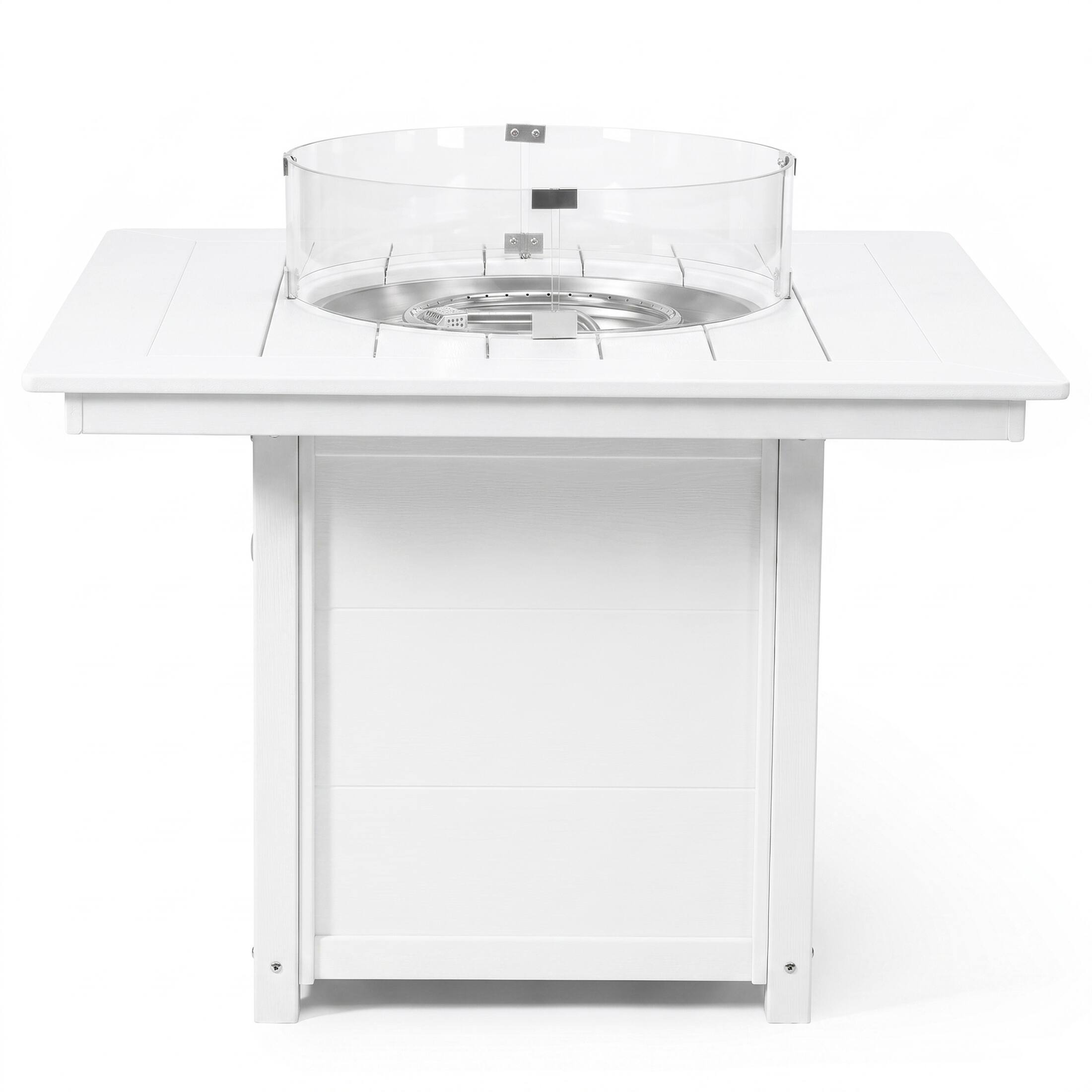 Alt View 1. WestinTrends - WestinTrends Helios Modern Outdoor Patio Propane 42" Square Fire Pit Table - White.