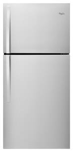 Whirlpool - 19.3 Cu. Ft. Top-Freezer Refrigerator - Monochromatic Stainless Steel - Front_Standard