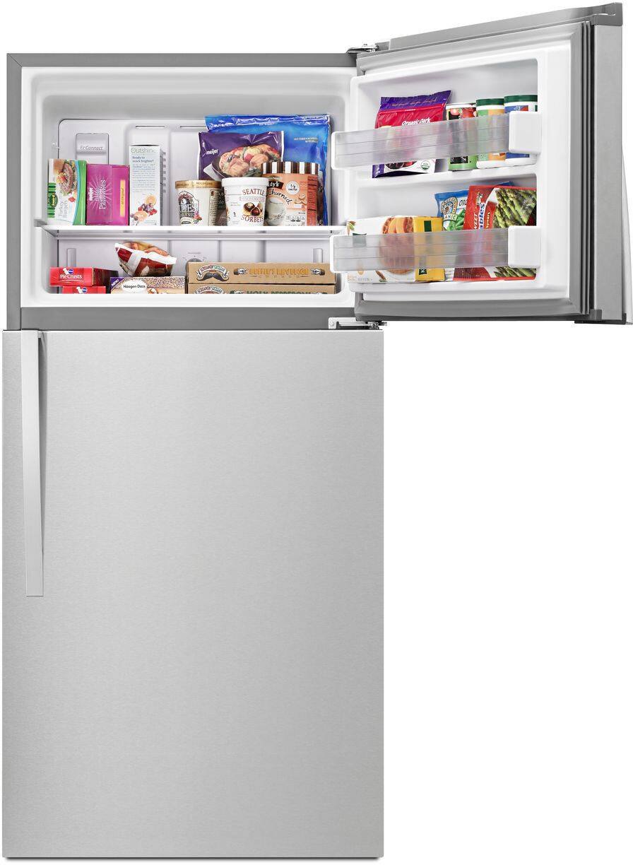 Alt View 12. Whirlpool - 19.3 Cu. Ft. Top-Freezer Refrigerator - Monochromatic Stainless Steel.