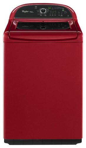 Front Standard. Whirlpool - Cabrio Platinum 4.8 Cu. Ft. 13-Cycle High-Efficiency Top-Loading Washer - Cranberry Red.