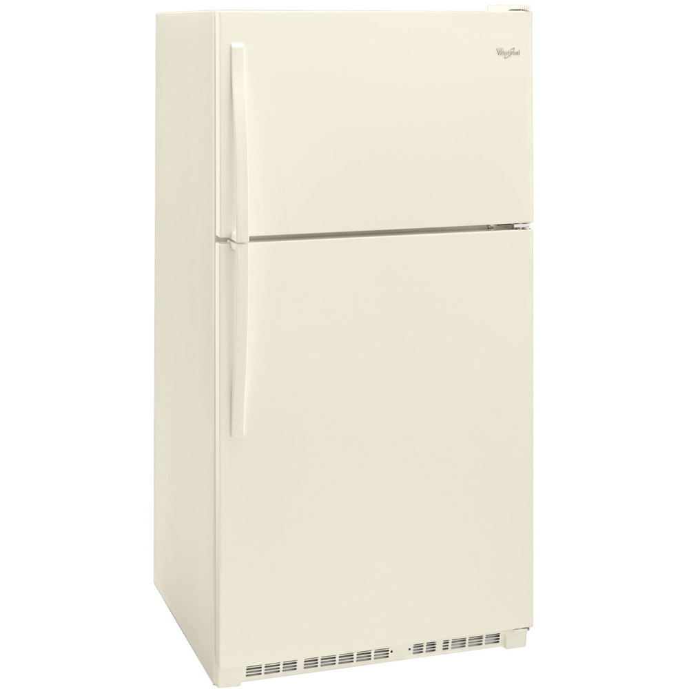 Angle View: Whirlpool - 20.5 Cu. Ft. Top-Freezer Refrigerator - Biscuit