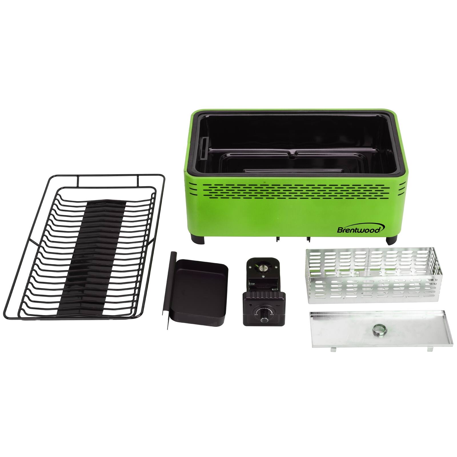 Alt View 6. Brentwood - Brentwood BBF-31G Non-Stick Smokeless Portable BBQ, Green - Green.