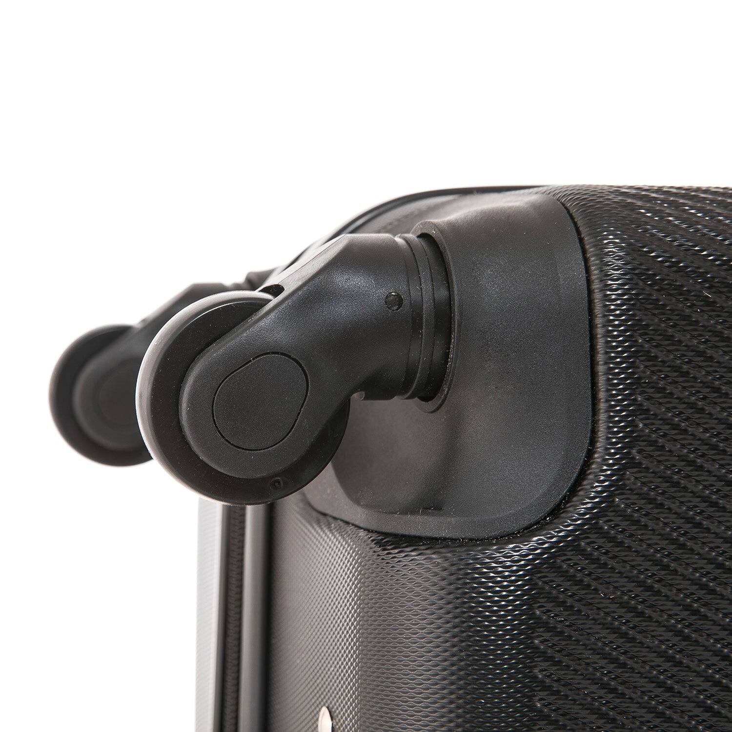 Alt View 4. DUKAP - Discovery Lightweight Hardside Spinner Luggage 20" Carry-On - BLACK.