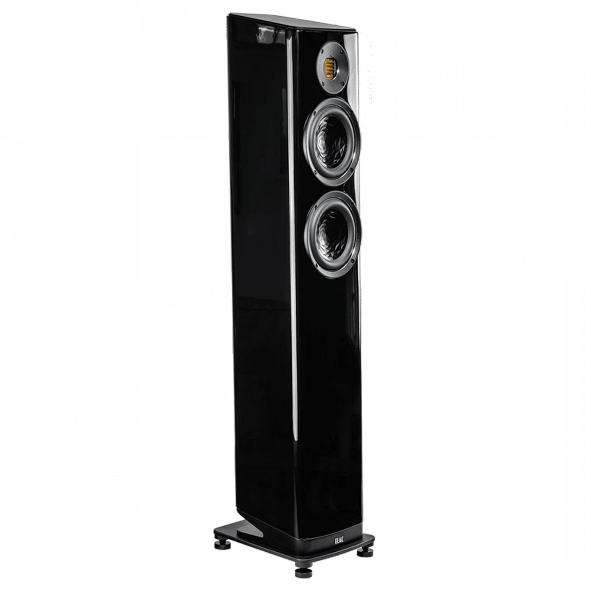 Alt View 4. ELAC - Elac VFS407.2-GB - 6" 2.5-Way Floorstanding Speaker - Gloss Black, Sold Individually - Black/Gray.