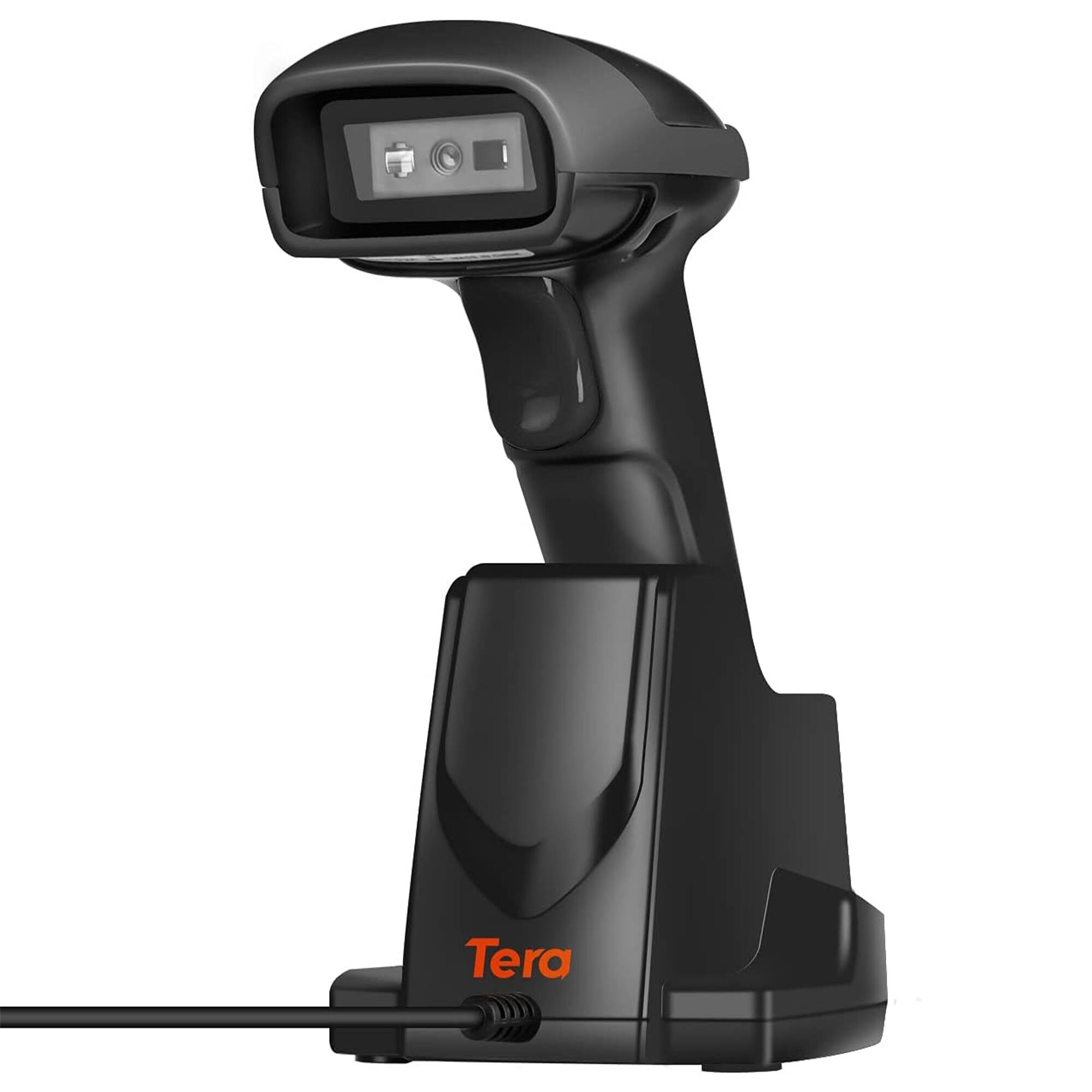 Front. Tera - 1D 2D Wireless Barcode Scanner with Cradle Automatic Sensing HW0005.