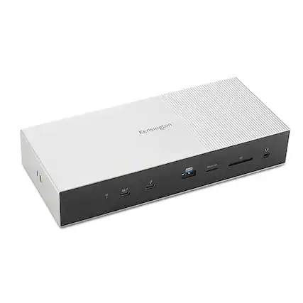 Front. Kensington - SD5000T5-EQ Thunderbolt 5 Triple 4K Docking Station - Space Gray/Black.