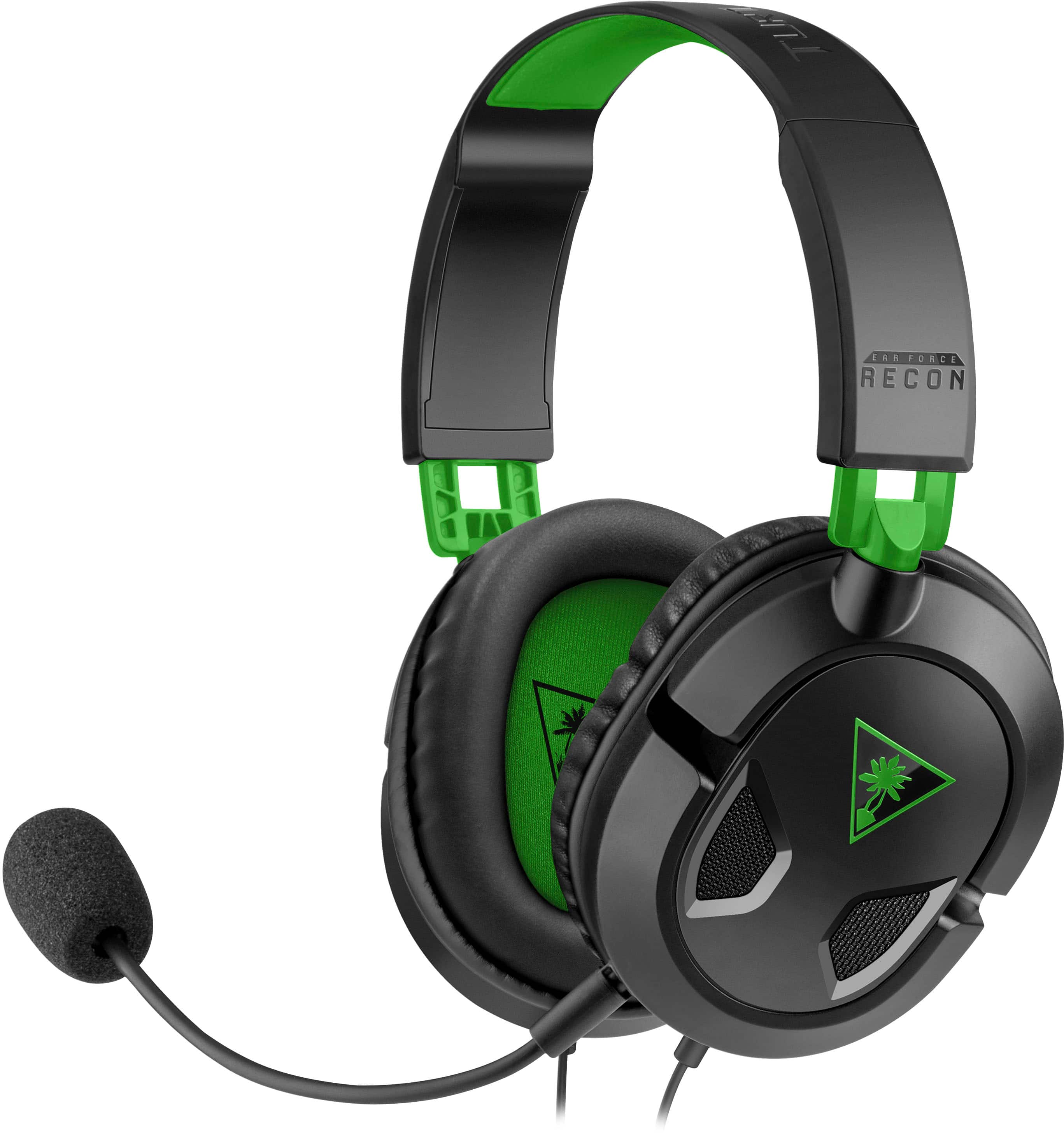Front. Turtle Beach - Recon 50X Wired Gaming Headset for Xbox Series X | S, Xbox One, PS5, PS4, PlayStation, Nintendo Switch, Mobile & PC - Black/Green.