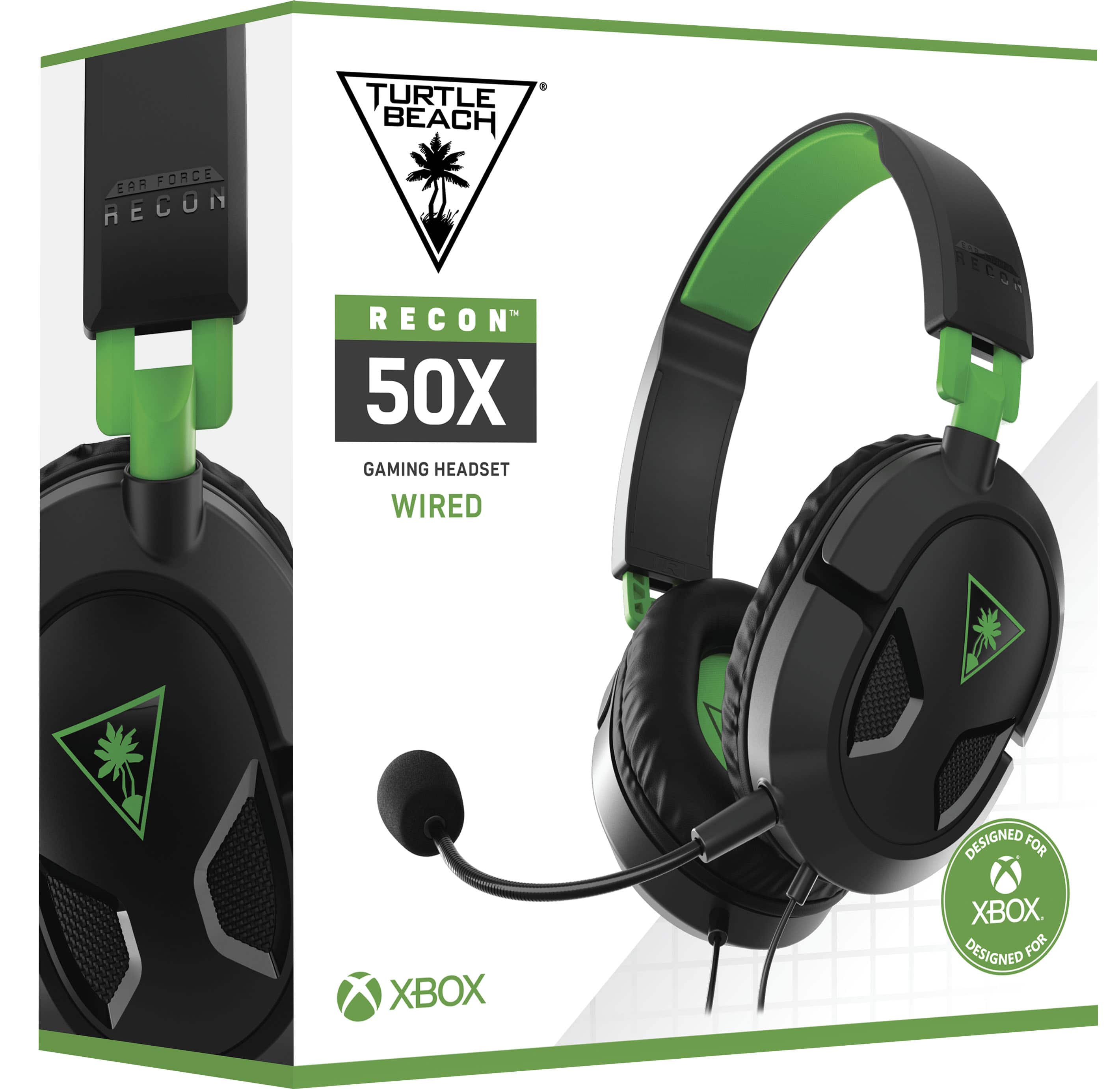 Alt View 19. Turtle Beach - Recon 50X Wired Gaming Headset for Xbox Series X | S, Xbox One, PS5, PS4, PlayStation, Nintendo Switch, Mobile & PC - Black/Green.