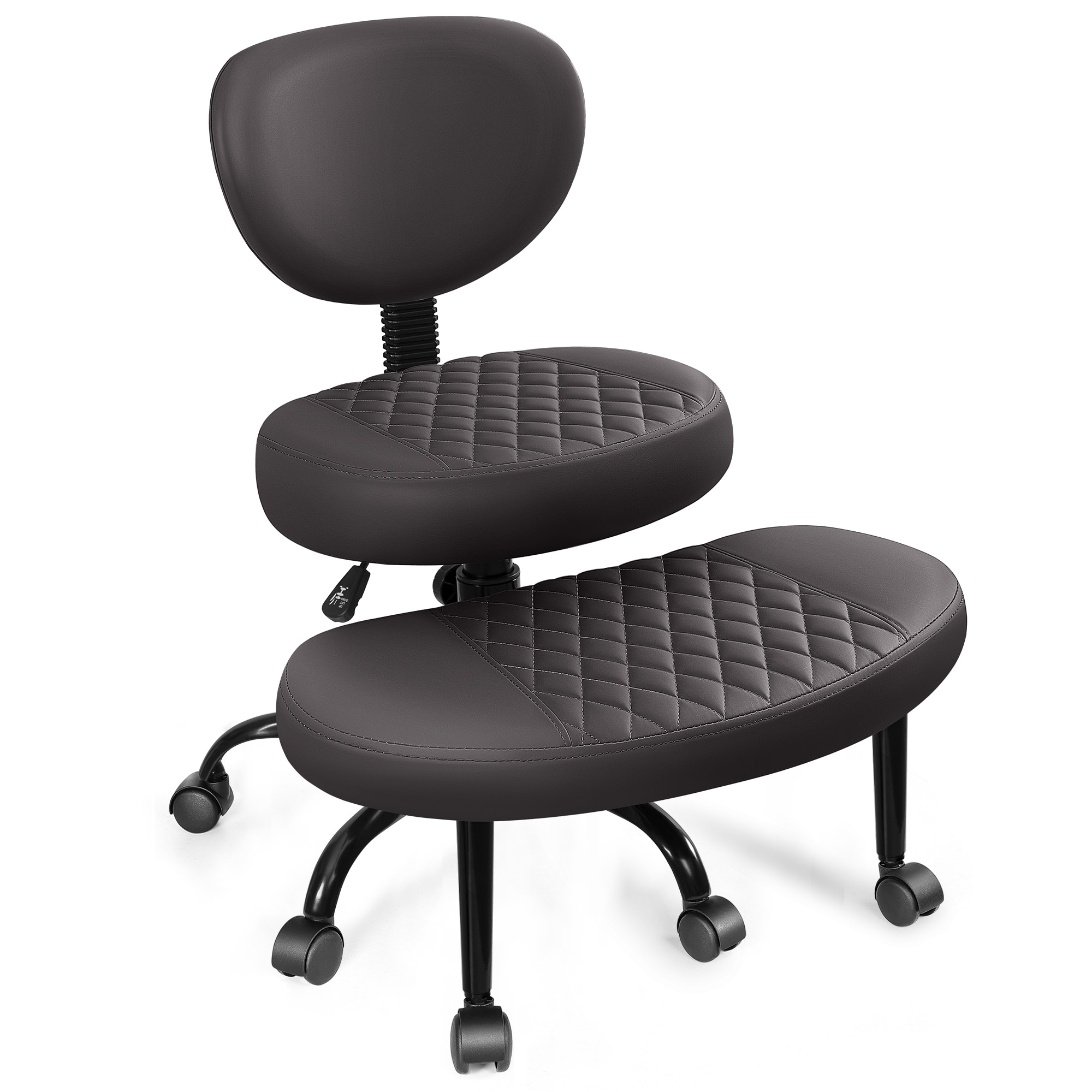 ワークチェア　デスクチェア　KERDOM KERDOM Ergonomic Wide Cross Legged Office Chair with Wheels, Yoga