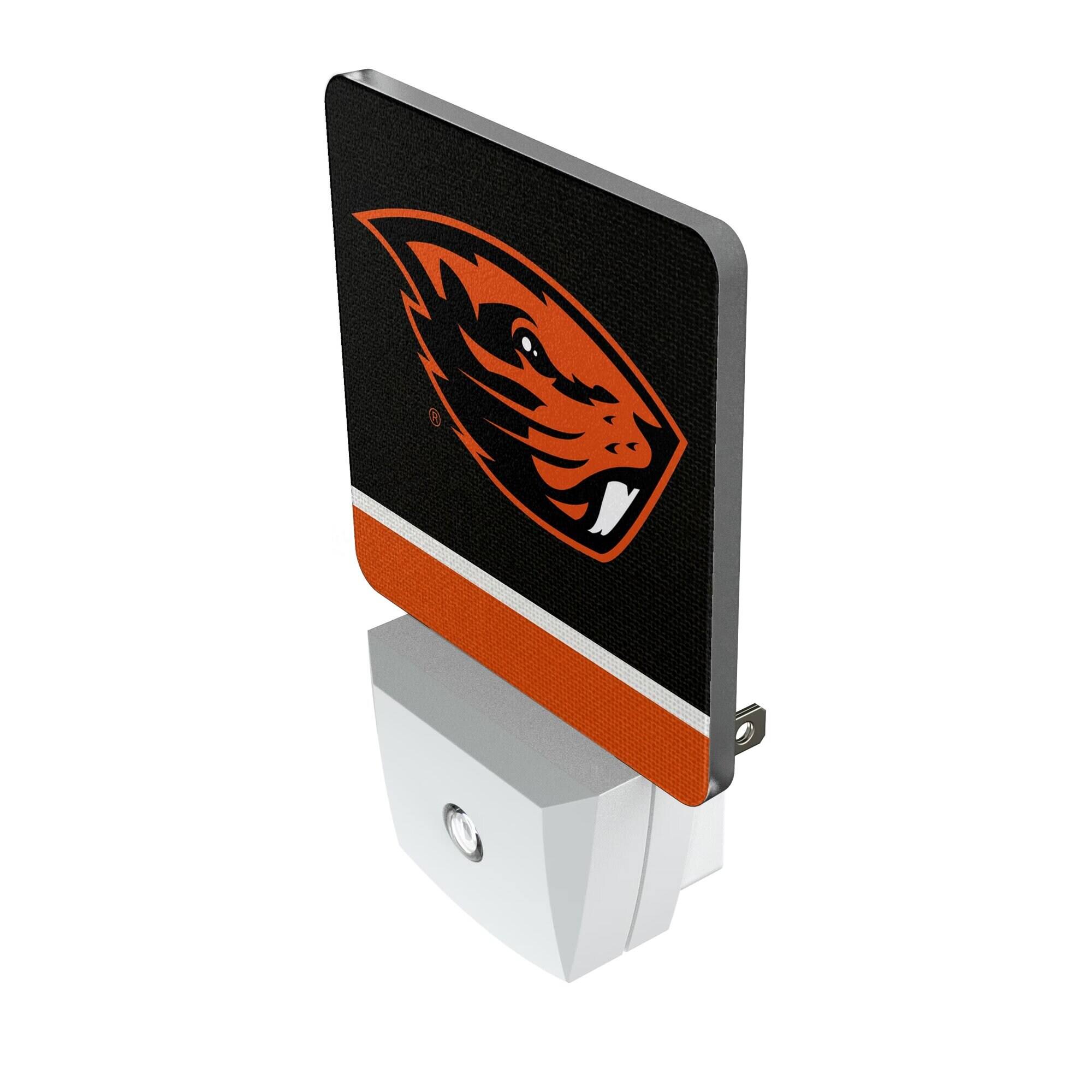 Alt View 1. Keyscaper - Oregon State Beavers Stripe Design Nightlight 2-Pack - Multicolor.