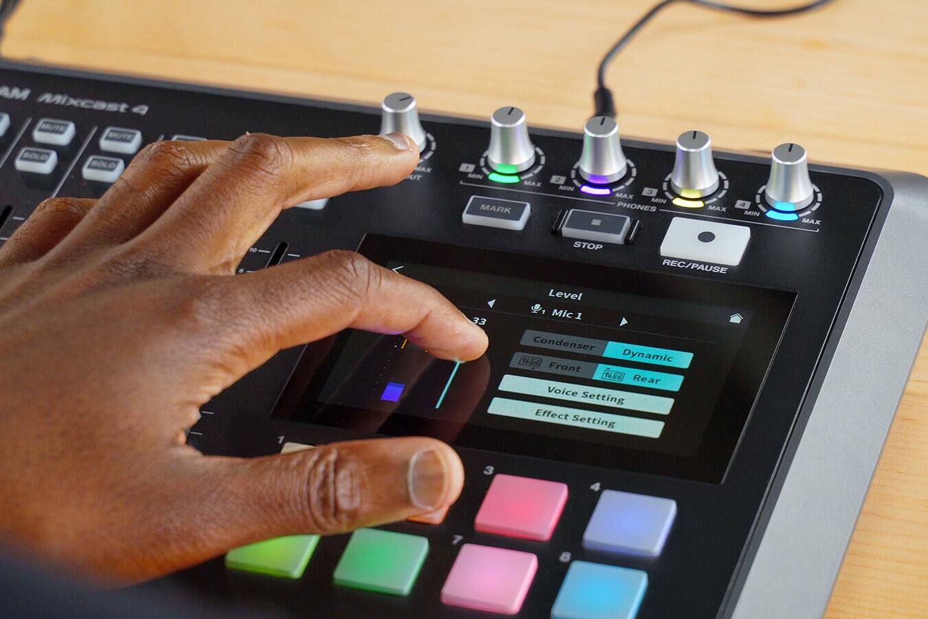 Alt View 14. TASCAM - Mixcast 4 Podcast Station - Black.