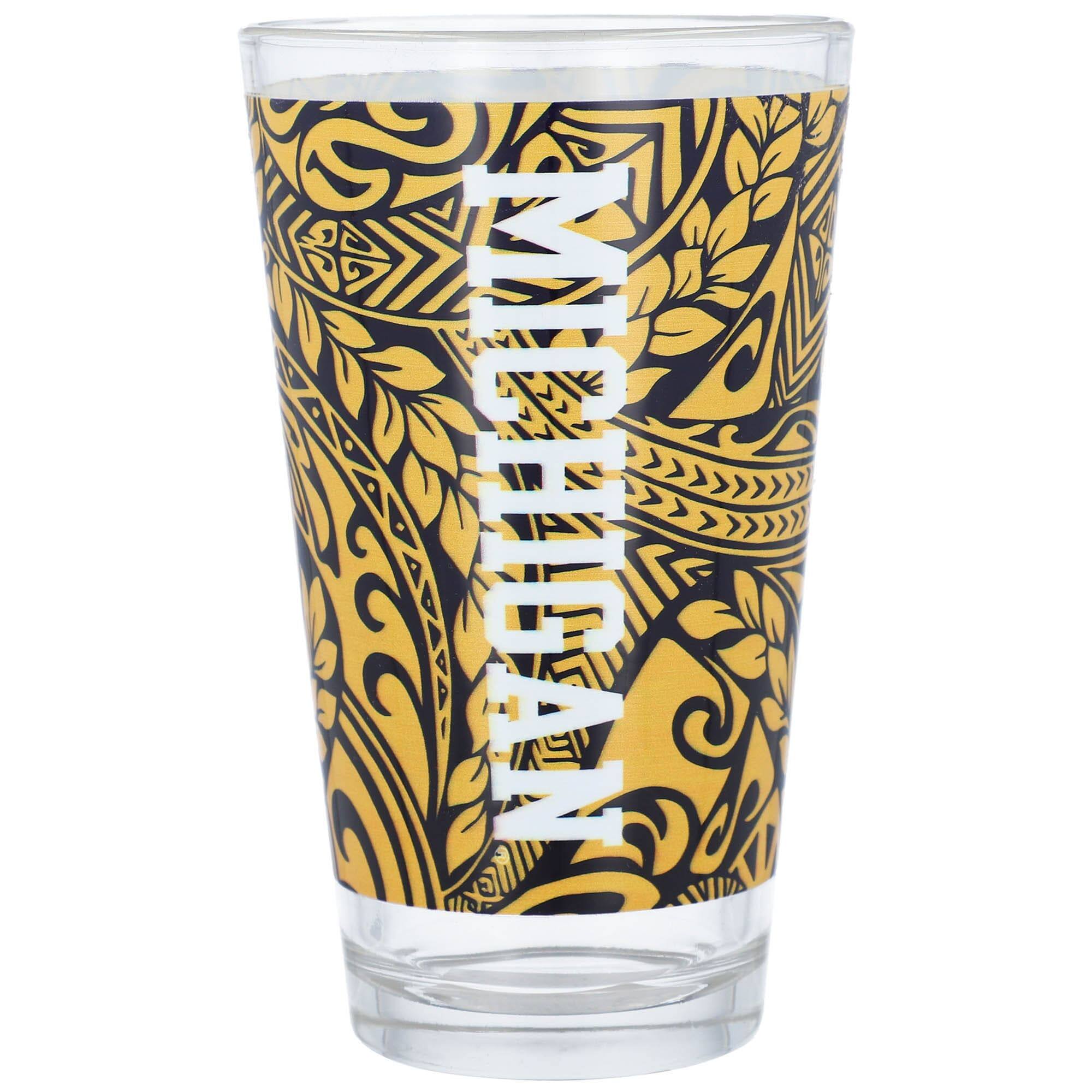Alt View 1. Indigo Falls - Michigan Wolverines 16oz. Ohana Pint Glass - Multicolor.