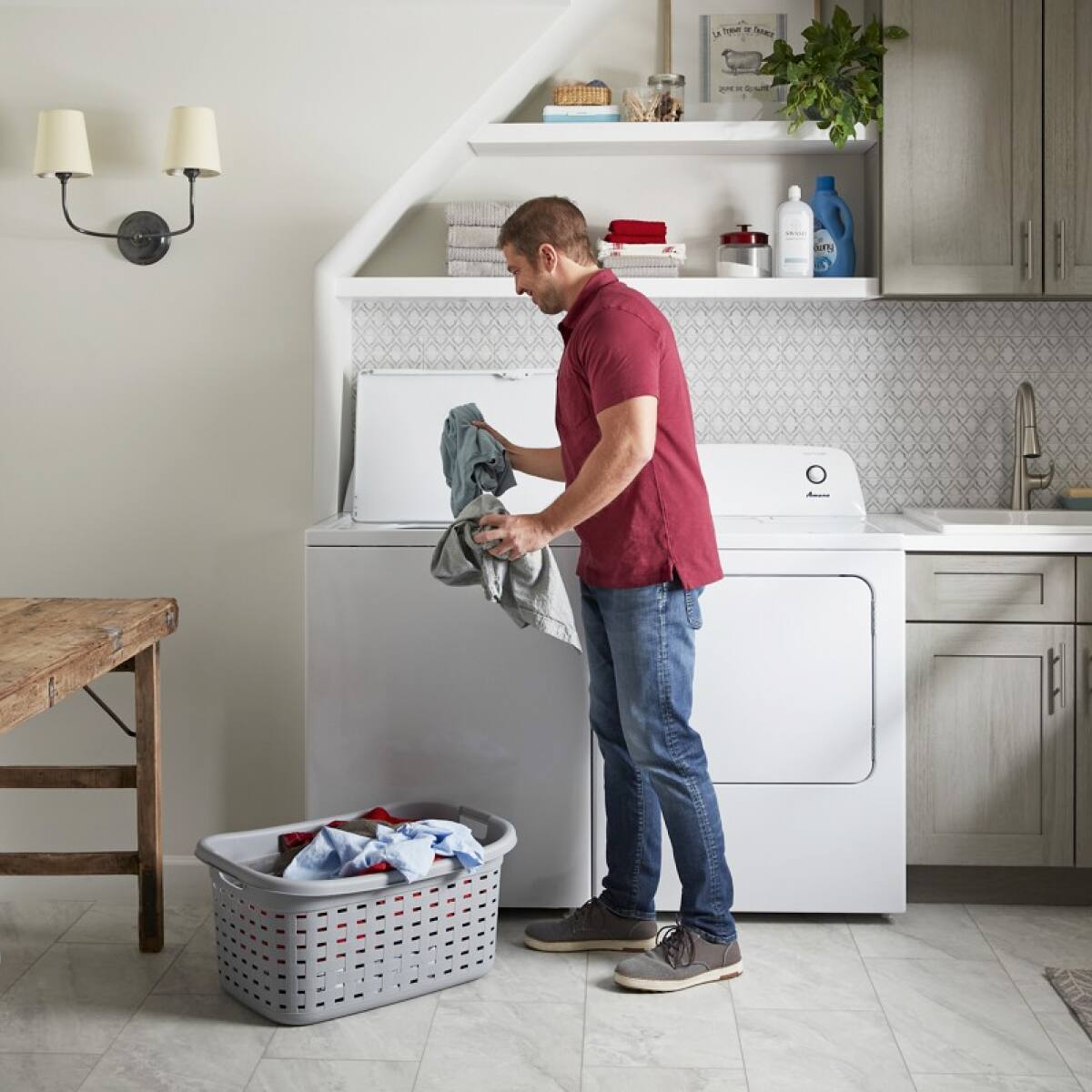 Alt View 7. Amana - Amana - 3.8 Cu. Ft. High Efficiency Top Load Washer with with High-Efficiency Agitator - White - White.