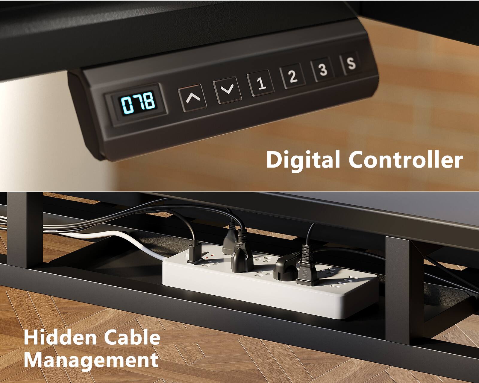 80 1 2 3 S Digital Controller Hidden Cable Management