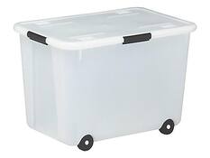 Front. Advantus - 60 Quart Storage Box - Clear.