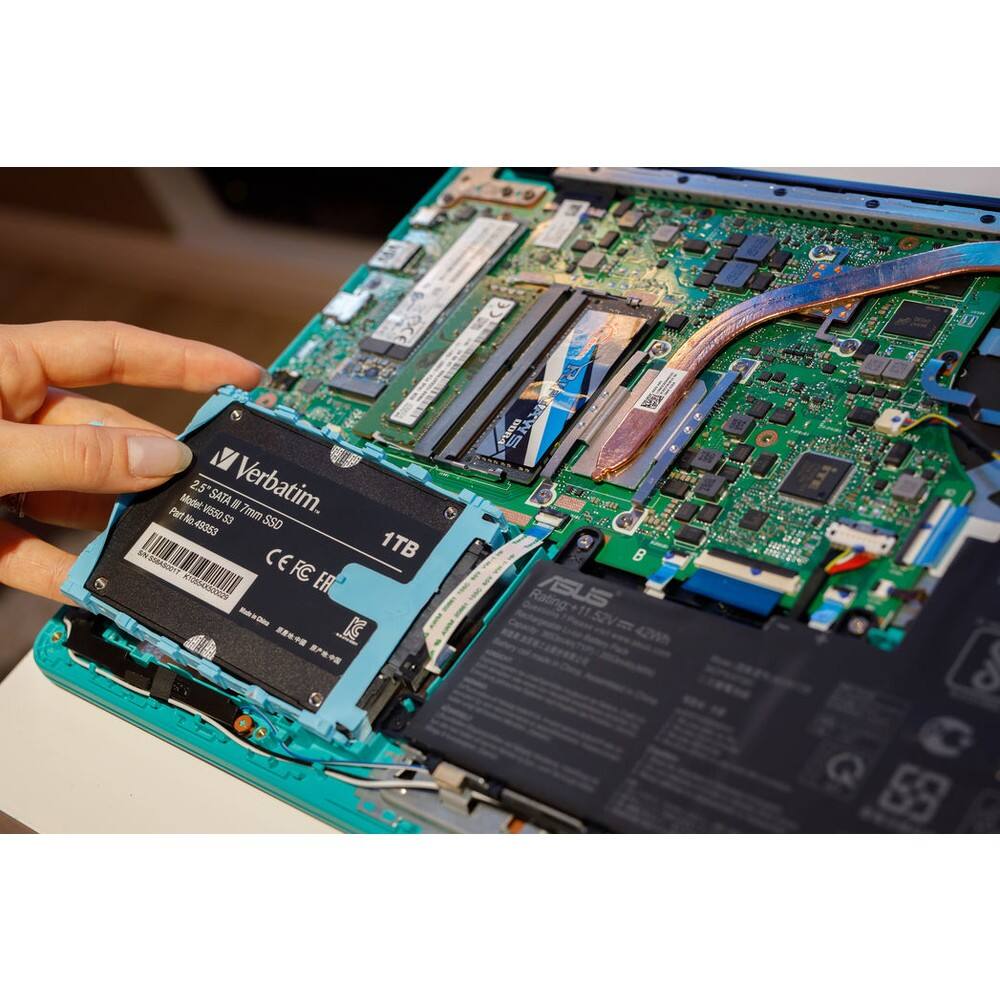 Part Model: 2.5" VISSO SATA SSD  
Brand: Verbatim  
Capacity: 1TB  
Type: 7mm  
Model Number: 49353  
CE Mark: Yes  
FC: Yes  
Rating: ASUS  
Other: Nothing to add