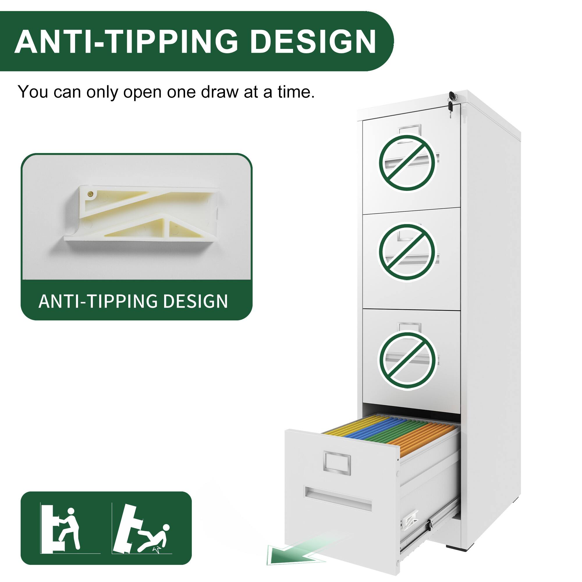 ANTI-TIPPING DESIGN

You can only open one draw at a time.

ANTI-TIPPING DESIGN