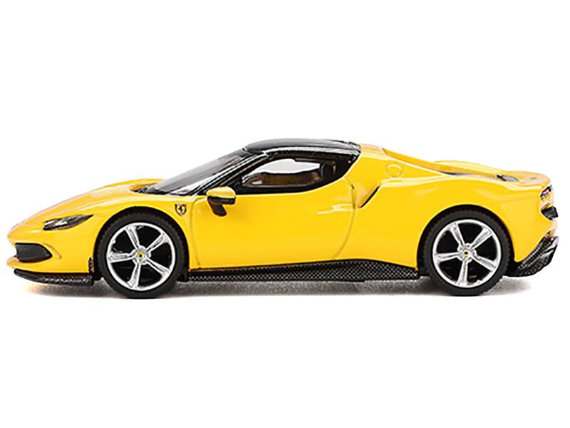 Ferrari 296 GTB Giallo Modena with Black Top 1/64 Diecast Model