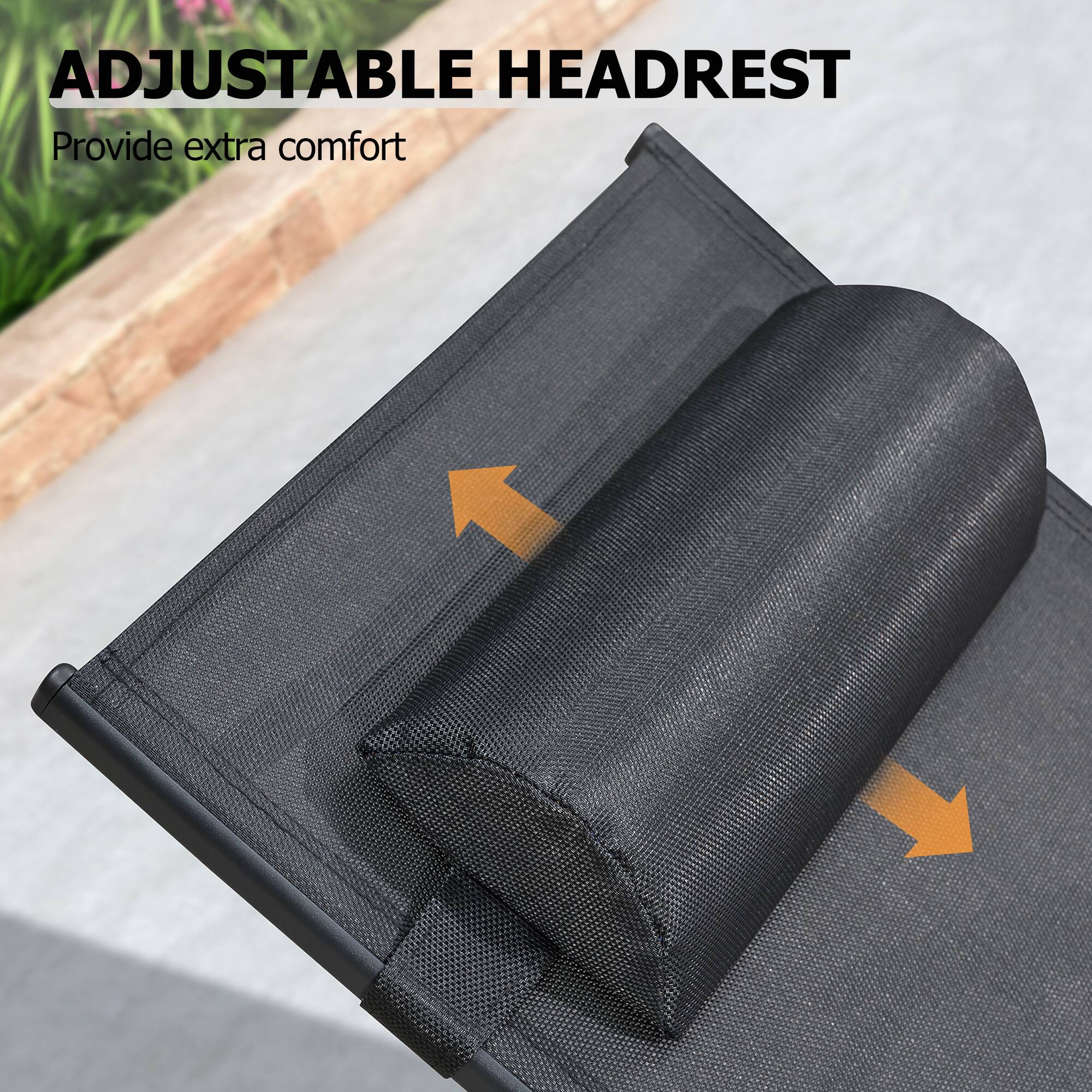 ADJUSTABLE HEADREST  
Provide extra comfort