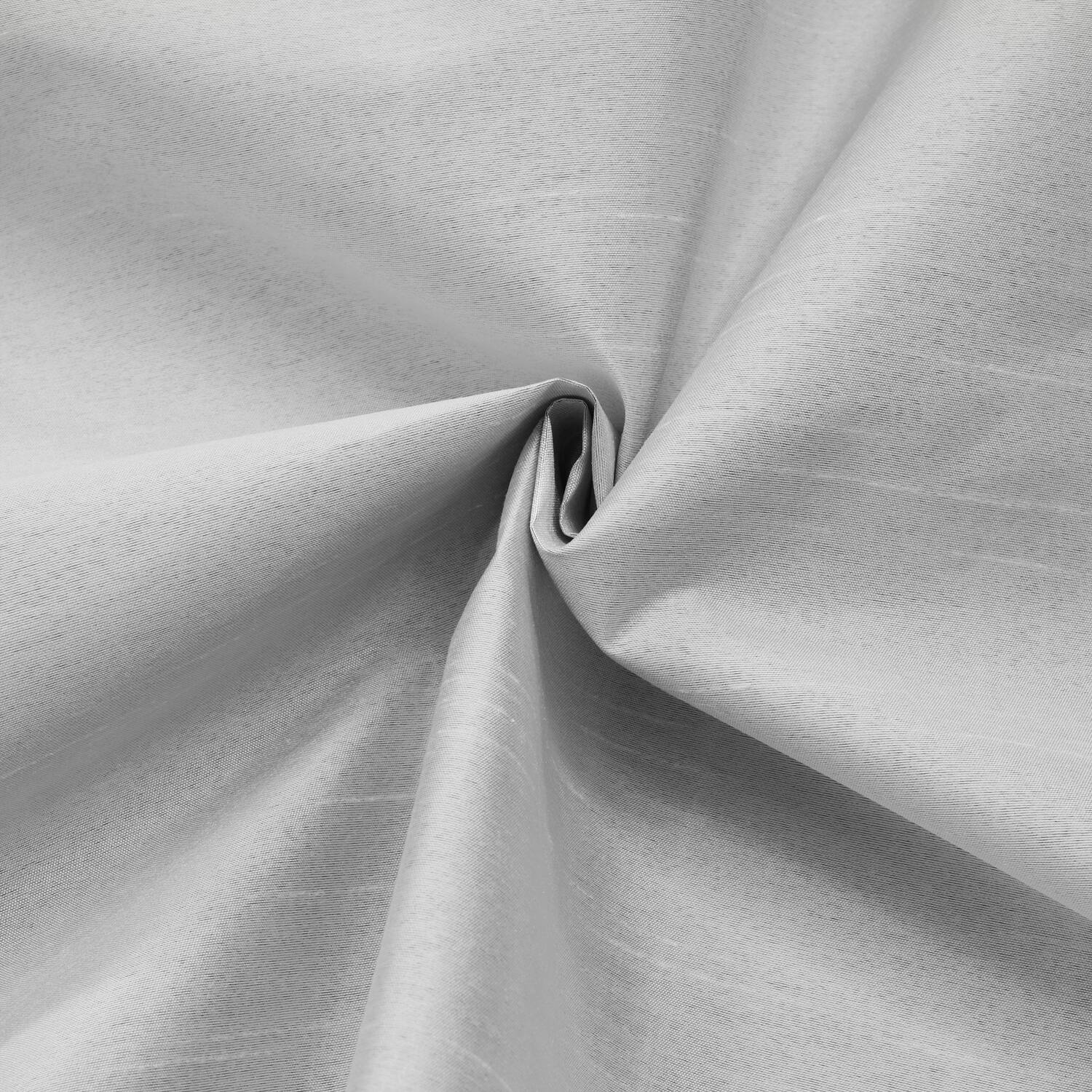 Left. Commonwealth Home Fashions - Thermaplus 100% Polyester Glacier Balance Temperature Solid Faux Silk Blackout Grommet Curtain Panel 52" x 95" Silver - Silver.