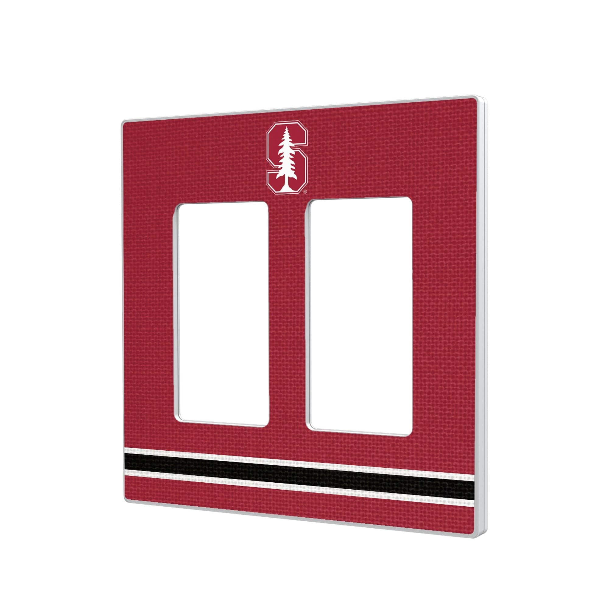 Keyscaper - Stanford Cardinal Stripe Design Double Rocker Lightswitch Plate - Multicolor