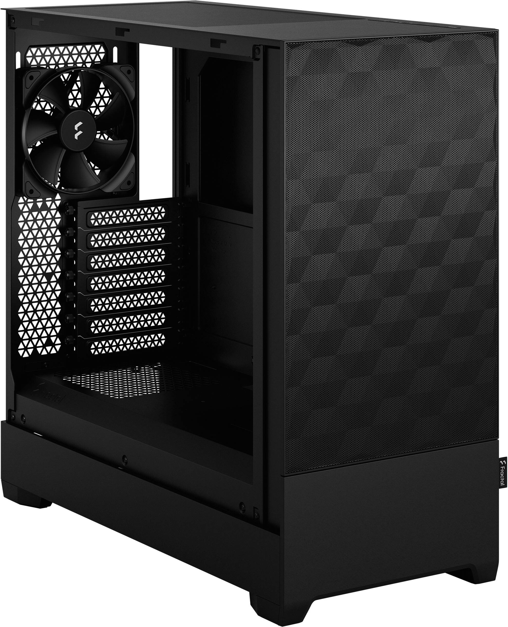 Alt View 18. Fractal Design - Pop Air Black TG ATX High-Airflow Clear Tempered Glass Window Mid-Tower PC Case - Black.