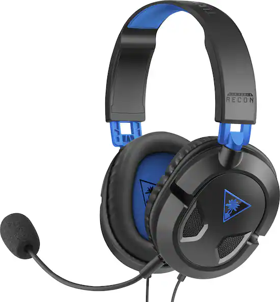 Turtle Beach Recon 50P Wired Gaming Headset for PlayStation PS5 PS4 Xbox Series X S Xbox One Nintendo Switch Mobile PC Black Blue TBS 3303 05 Best Buy