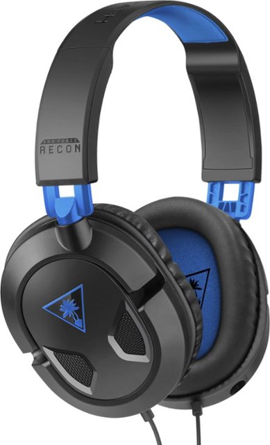 Front Zoom. Turtle Beach - Recon 50P Gaming Headset for PS5, PS4, Xbox Series X, Xbox Series S, Xbox One, Nintendo Switch, Mobile & PC with 3.5mm - Black/Blue.